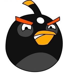 Comment dessiner un oiseau noir du jeu Angry Birds