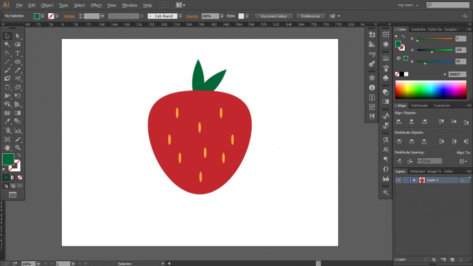 Comment dessiner une fraise dans Adobe Illustrator