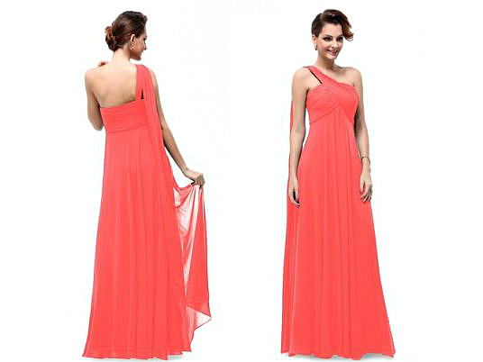 Robe de mousseline de corail