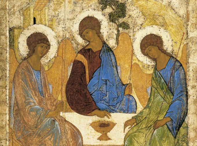 Andrei Rublev (1360-e - 1430) - La Trinité. Icônes orthodoxes. Dow ... http://gallerix.cz/storeroom/4221350301/N/2215519667/