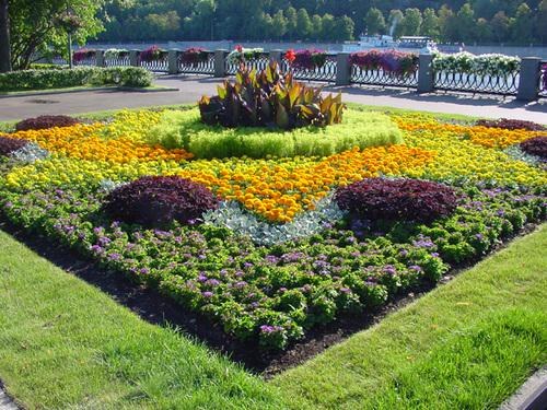 Le lit de fleurs principal